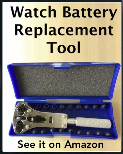 Watch battery replacement tool