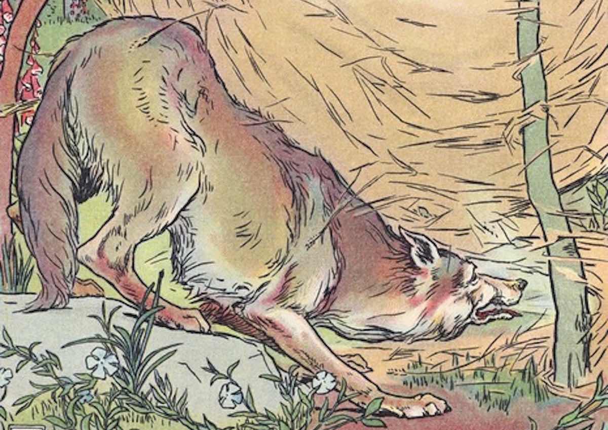 The wolf huffed and he puffed