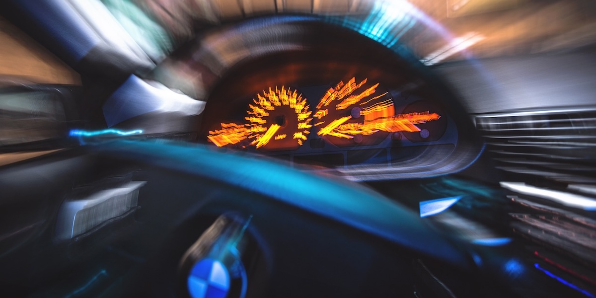 Blurred car dashboard
