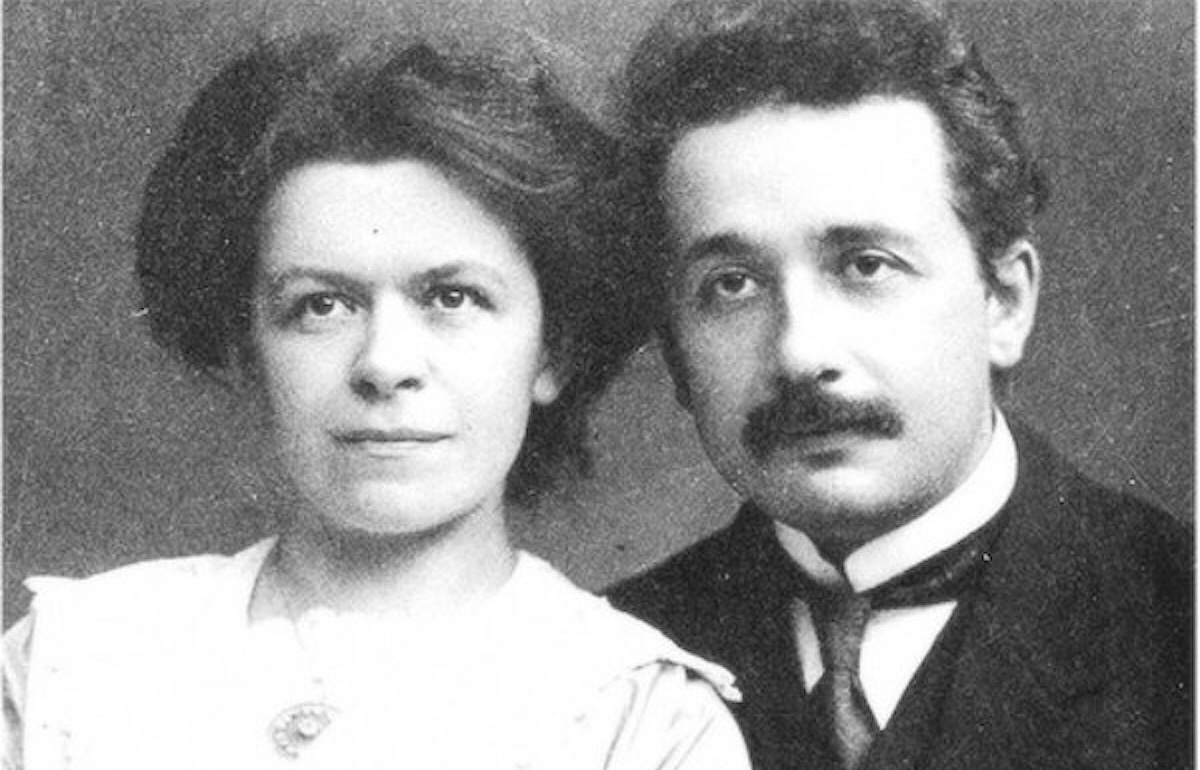 Albert Einstein with his first wife
