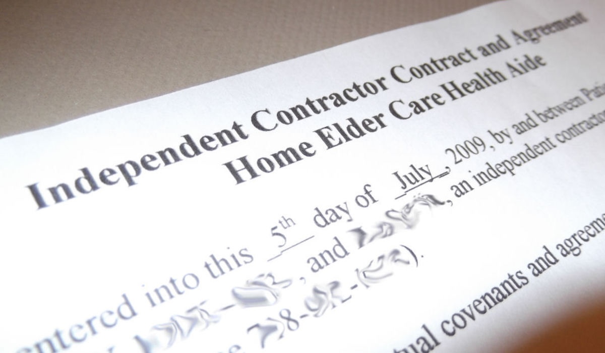 Elder Care Agreement Example