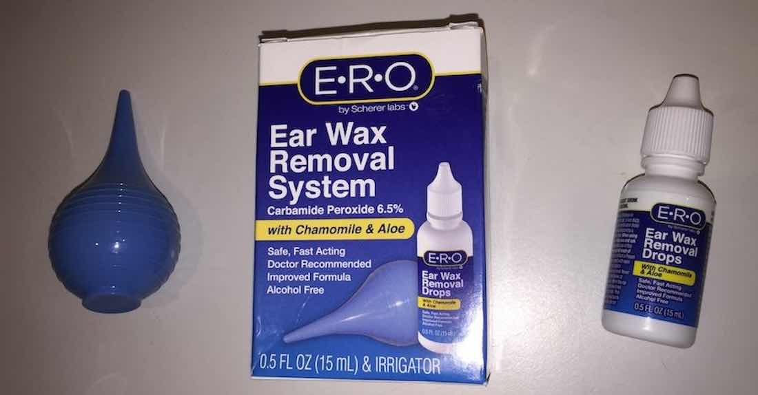 Earwax Removal Kit with Bulb Syringe and Softener Drops.