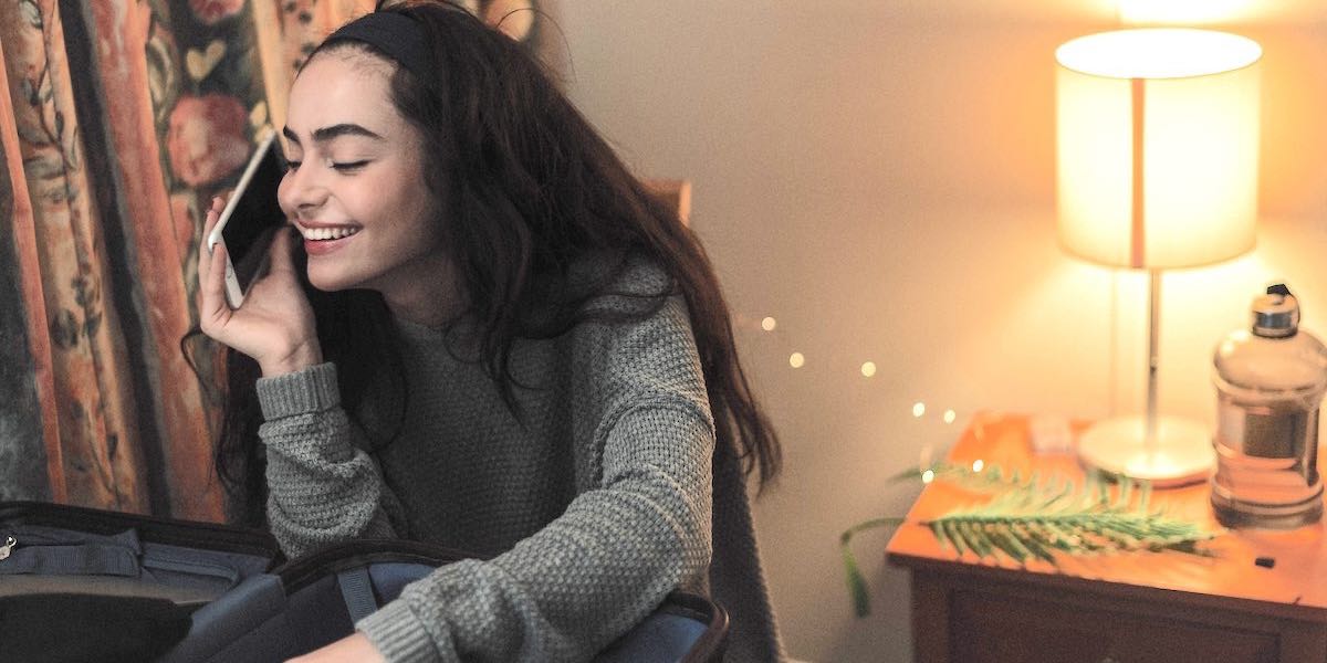 Girl making a phone call