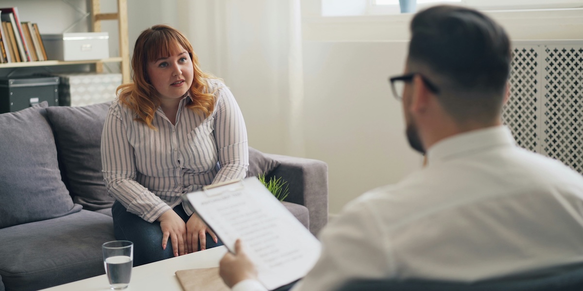 Interviewing a potential caregiver.