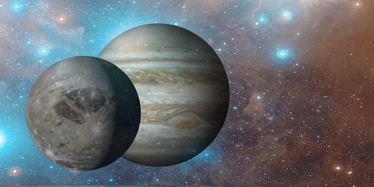 A planet and its moon