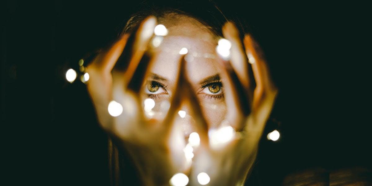 Woman seeing flashes of light