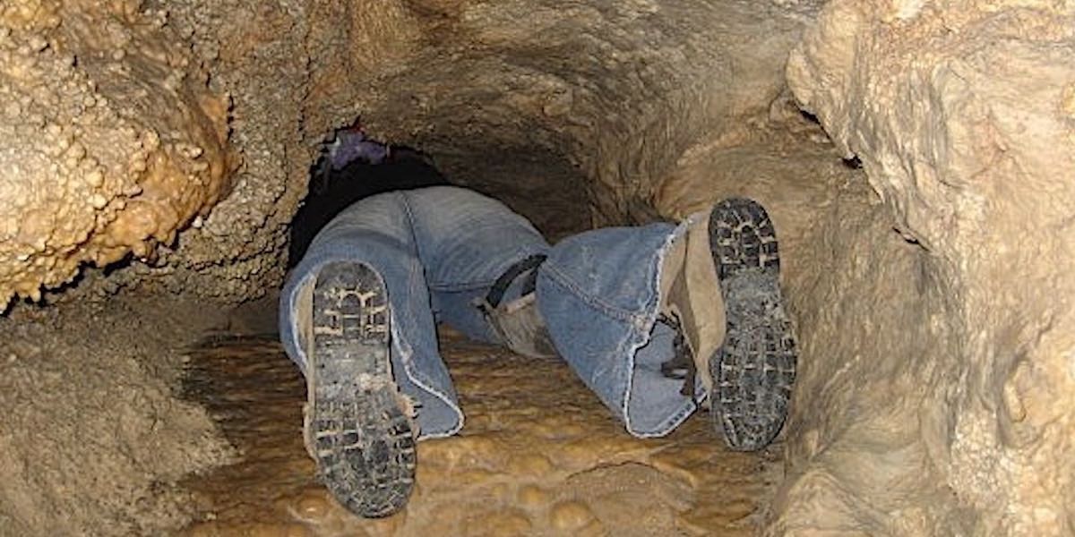 A spelunking caving experience