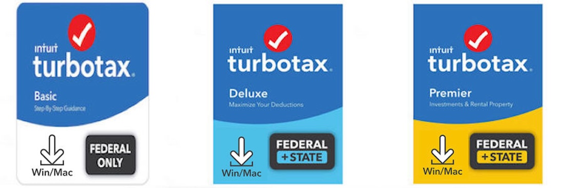 TurboTax Basic, Deluxe, and Premier Versions