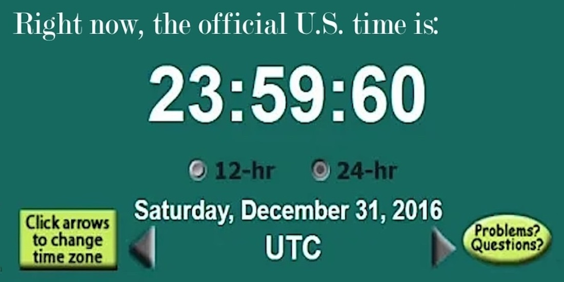 UTC clock from time.gov