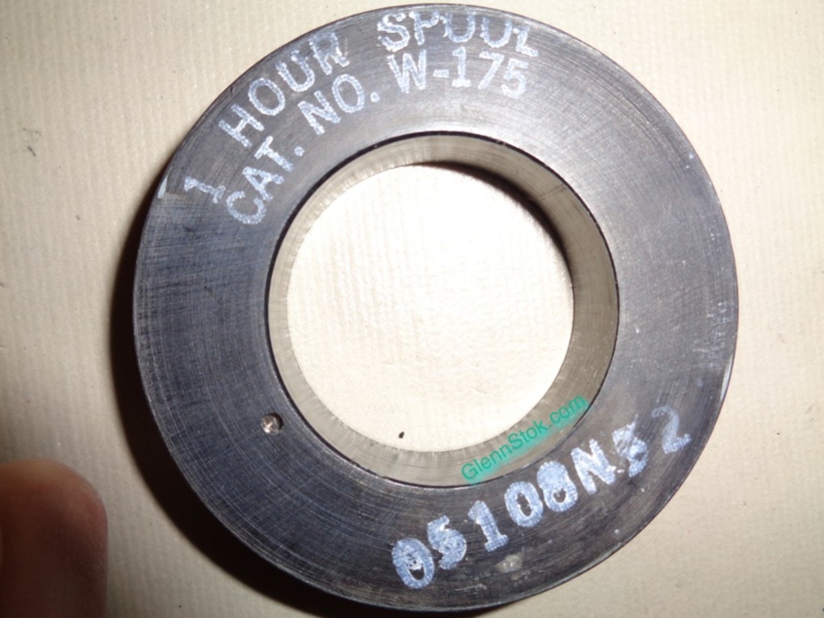 Wire recording reel bottom view