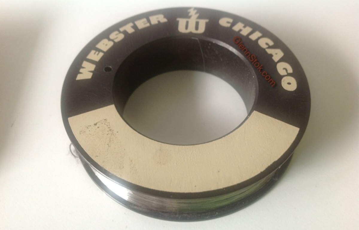 Wire recording reel top view